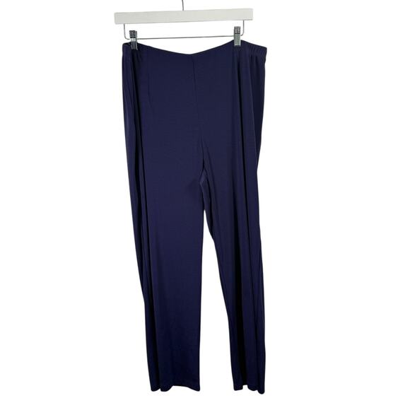 Chicos Easywear Purple Pull On Slinky Pants Travel Work Womens 3 Short US XL - Picture 1 of 5